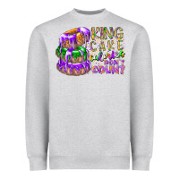 Heather Grey king cake calories dont count Heavyweight Sweatshirt - RacoonDesign