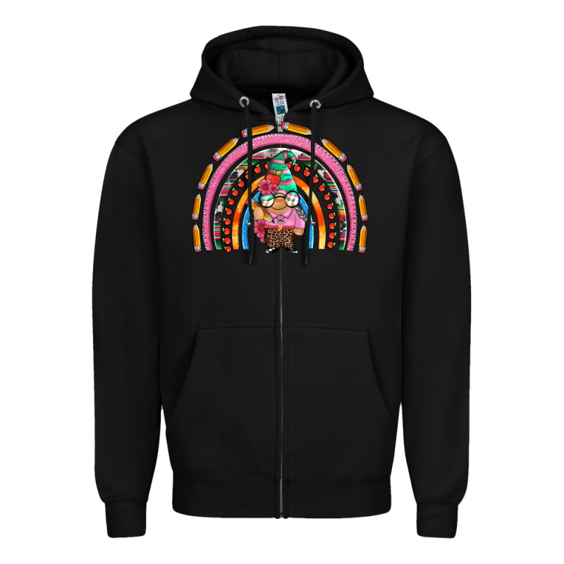 Teacher Gnome Rainbow Zipper Hoodie by Artiststas | Teevron
