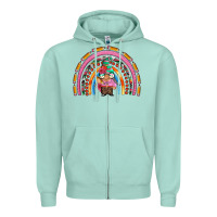 Seafoam teacher gnome rainbow Zipper Hoodie - Artiststas