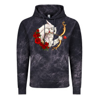Cloud Black cupid cat Vintage Hoodie - OliviaCreatesArt