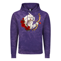 Cloud Purple cupid cat Vintage Hoodie - OliviaCreatesArt