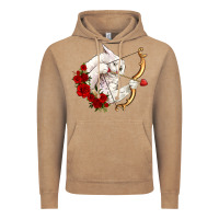 Vintage Coffee cupid cat Vintage Hoodie - OliviaCreatesArt