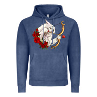 Vintage Denim cupid cat Vintage Hoodie - OliviaCreatesArt