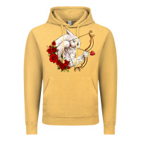 Vintage Mustard cupid cat Vintage Hoodie - OliviaCreatesArt