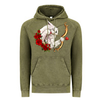 Vintage Olive cupid cat Vintage Hoodie - OliviaCreatesArt
