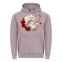 Vintage Zinc cupid cat Vintage Hoodie - OliviaCreatesArt