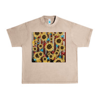 French Oak America flag sunflower star tumbler Urban Heavy Tee - HowdyJamesFarm