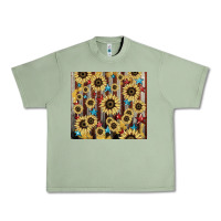 Oil Green America flag sunflower star tumbler Urban Heavy Tee - HowdyJamesFarm