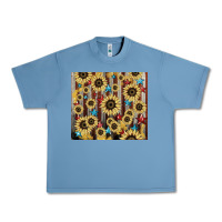 Pebble Blue America flag sunflower star tumbler Urban Heavy Tee - HowdyJamesFarm