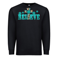 Black western turquoise's gemstones cross believe Premium Sweatshirt - BarkalooDesign