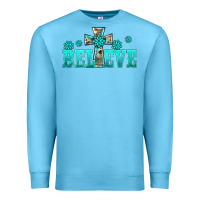 Ocean Blue western turquoise's gemstones cross believe Premium Sweatshirt - BarkalooDesign