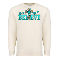 Sandshell western turquoise's gemstones cross believe Premium Sweatshirt - BarkalooDesign