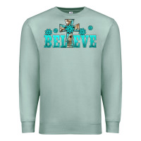 Seafoam western turquoise's gemstones cross believe Premium Sweatshirt - BarkalooDesign