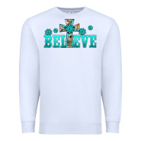 White western turquoise's gemstones cross believe Premium Sweatshirt - BarkalooDesign