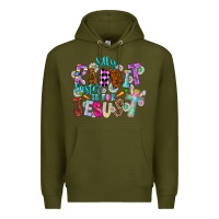 Army Green Silly Rabbit Easter Is For Jesus Premium Hoodie - CowhideDigitalArt