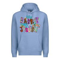 Colony Blue Silly Rabbit Easter Is For Jesus Premium Hoodie - CowhideDigitalArt
