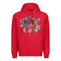 Red Silly Rabbit Easter Is For Jesus Premium Hoodie - CowhideDigitalArt