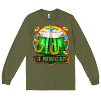 Army Green St. Patrick's Day beer Long Sleeve Tee - OliviaCreatesArt