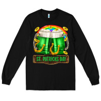 Black St. Patrick's Day beer Long Sleeve Tee - OliviaCreatesArt