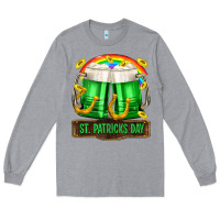 Heather Grey St. Patrick's Day beer Long Sleeve Tee - OliviaCreatesArt