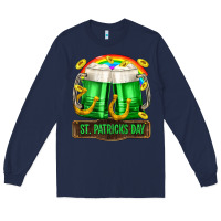 Navy St. Patrick's Day beer Long Sleeve Tee - OliviaCreatesArt
