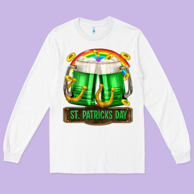 St. Patrick's Day Beer Long Sleeve Tee Designed By Oliviacreatesart