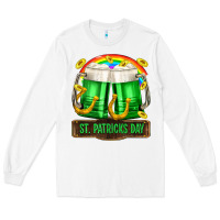 White St. Patrick's Day beer Long Sleeve Tee - OliviaCreatesArt
