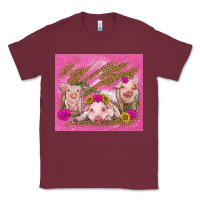 Burgundy pigs Classic Tee - TumblerDesignByShophia