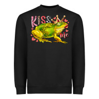 Black kiss me frog Heavyweight Sweatshirt - RacoonDesign