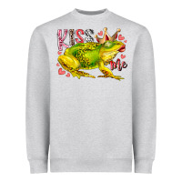 Heather Grey kiss me frog Heavyweight Sweatshirt - RacoonDesign