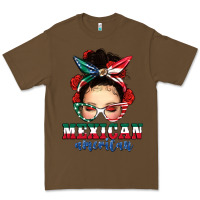 Cacao Mexican American Messy Bun Premium Tee - texasbilliewilder