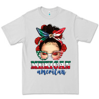 Dove Grey Mexican American Messy Bun Premium Tee - texasbilliewilder
