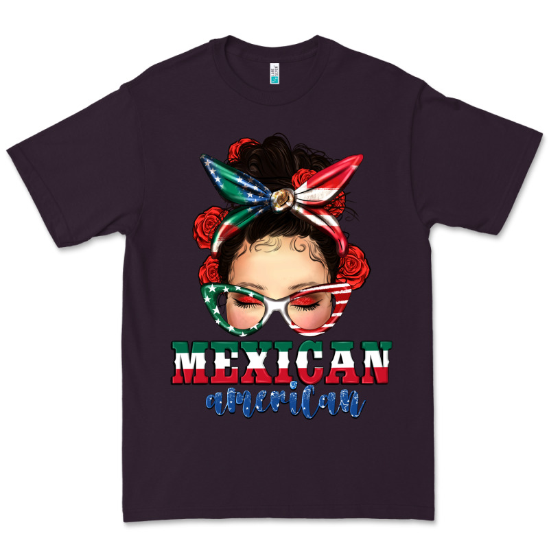Mexican American Messy Bun Premium Tee by texasbilliewilder | Teevron