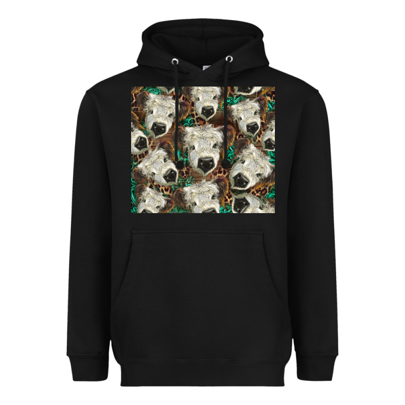White Scottish Calf Heavyweight Hoodie by BarkalooDesign | Teevron