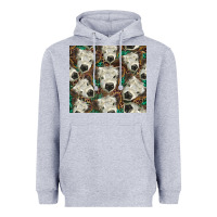 Heather Grey white Scottish calf Heavyweight Hoodie - BarkalooDesign