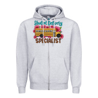 Heather Grey student delivery specialist school bus Zipper Hoodie - Artiststas