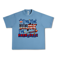 Pebble Blue I'm not drunk i'm patriotic 4th of july Urban Heavy Tee - CowGirlArtShop