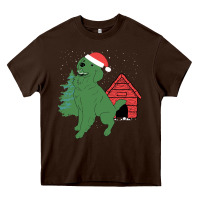 Chocolate Brown Christmas Dog Heavy Core Tee - Bettercallsaul