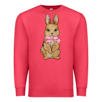 Cardinal easter rabbit pink flowers Premium Sweatshirt - BarkalooDesign
