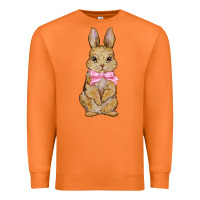 Carrot easter rabbit pink flowers Premium Sweatshirt - BarkalooDesign