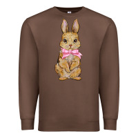 Chestnut easter rabbit pink flowers Premium Sweatshirt - BarkalooDesign