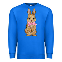 True Royal easter rabbit pink flowers Premium Sweatshirt - BarkalooDesign