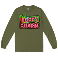 Army Green St. Patrick's lucky charm Long Sleeve Tee - OliviaCreatesArt