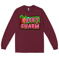 Burgundy St. Patrick's lucky charm Long Sleeve Tee - OliviaCreatesArt