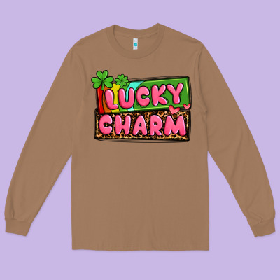 St. Patrick's Lucky Charm Long Sleeve Tee Designed By Oliviacreatesart