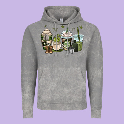 Us Army Coffee Cups Vintage Hoodie Designed By Oliviacreatesart