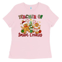 Bubblegum Pink Teacher of smart cookies Ladies Tee - texasbilliewilder