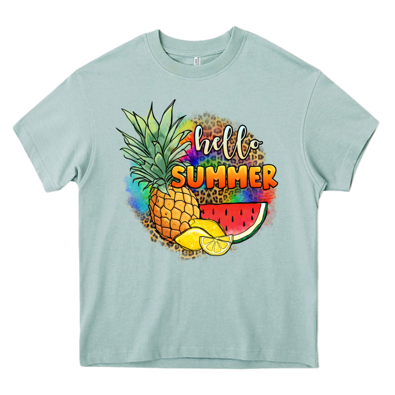 Hello Summer Pineapple Heavy Core Tee by JahusDesignShop | Teevron