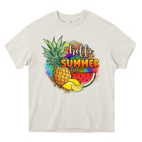 Cream hello summer pineapple Heavy Core Tee - JahusDesignShop