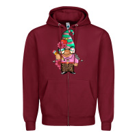 Burgundy teacher gnome Zipper Hoodie - Artiststas